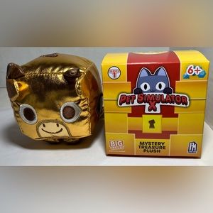 Pet Simulator X Metallic Gold Cow with an Unused Epic DLC Code *Brand New*